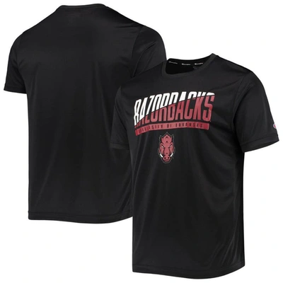 Champion Men's  Black Arkansas Razorbacks Wordmark Slash T-shirt