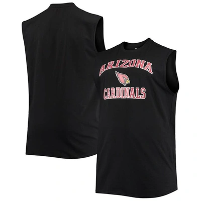 Profile Men's Black Arizona Cardinals Big And Tall Muscle Tank Top