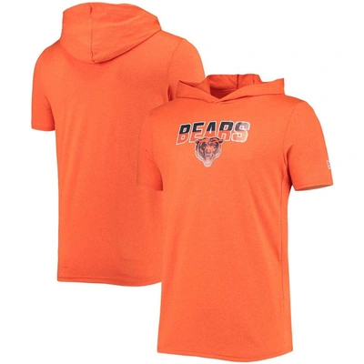 New Era Heathered Orange Chicago Bears Team Brushed Hoodie T-shirt