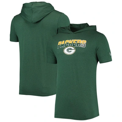 New Era Heathered Green Green Bay Packers Team Brushed Hoodie T-shirt