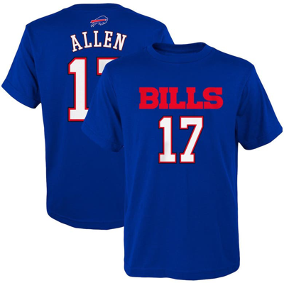 Outerstuff Kids' Youth Josh Allen Royal Buffalo Bills Mainliner Player Name & Number T-shirt