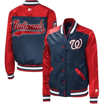 Starter Navy Washington Nationals The Legend Full-snap Jacket