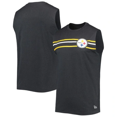 New Era Black Pittsburgh Steelers Brushed Sleeveless Tank Top