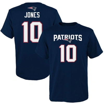 Outerstuff Kids' Big Boys Mac Jones Navy New England Patriots Mainliner Name And Number T-shirt