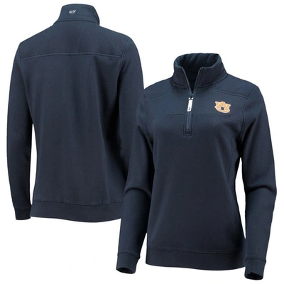 Vineyard Vines Navy Auburn Tigers Shep Shirt 2.0 Quarter-zip Jacket