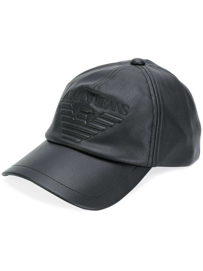 Armani Jeans Embossed Logo Cap - Black