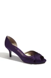 Nina 'culver' D'orsay Pump In Royal Silver Satin