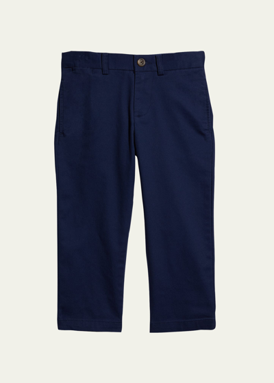 Ralph Lauren Kids' Boy's Flat Front Chino Pants In Aviator Navy