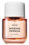 Phlur Missing Person Eau De Parfum 1.7 oz/ 50 ml In Pink