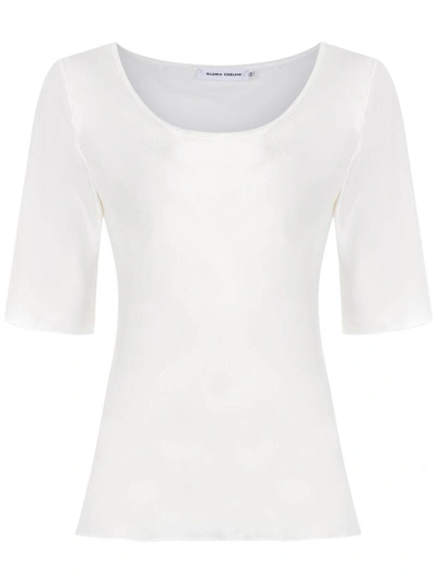 Gloria Coelho Silk Blouse In White