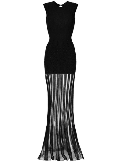 Andrea Bogosian Sheer Panels Gown