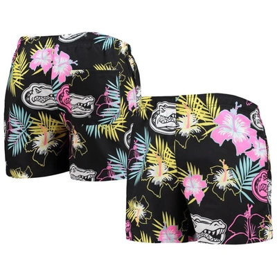 Foco Black Florida Gators Neon Floral Swim Trunks