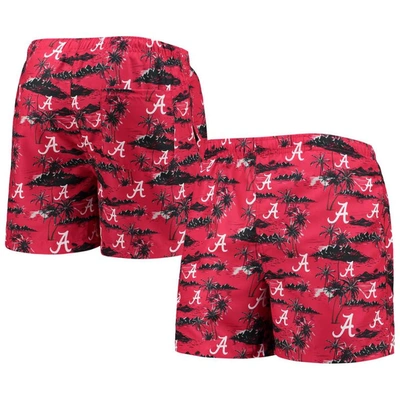 Foco Crimson Alabama Crimson Tide Island Palm Swim Trunks