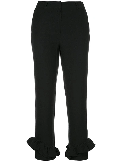 Elaidi Cropped Tailored Trousers In Black
