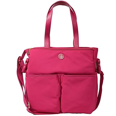 Tory Burch Dena Nylon Baby Bag With Changing Pad In Carnation Red | ModeSens