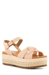 Ugg Women's Neusch Platform Sandals In Peach Fuzz Suede