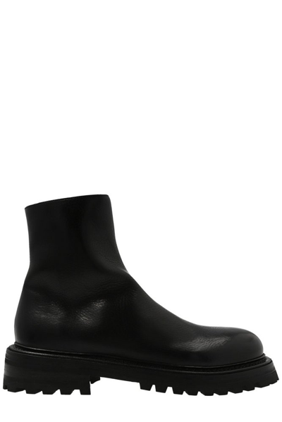 Marsèll Carrucola Ankle Boot In Leather In Black