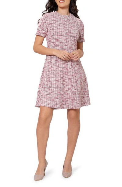 Leota Mackenzie Short-sleeve Fit-&-flare Dress In Pink