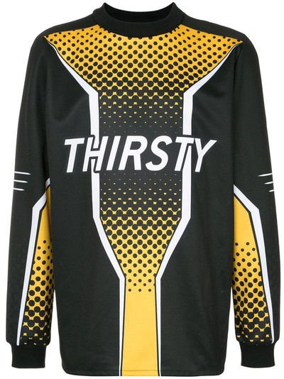 Strateas Carlucci Thirsty Slogan Sweatshirt - Black