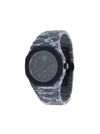 D1 Milano Camouflage Watch In Grey