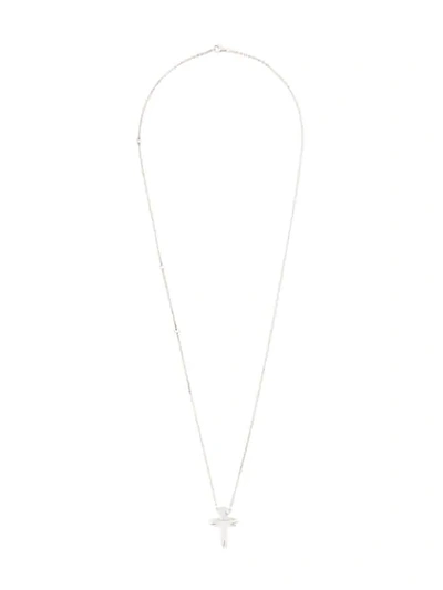 Kasun London Cross Pendant Necklace In Metallic