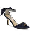 Nina 'vinnie' Crystal Embellished Ankle Strap Sandal In New Navy