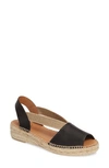 Toni Pons Etna Espadrille Sandal In Black Leather