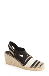 Toni Pons 'tarbes' Espadrille Wedge Sandal In Black Combo Linen