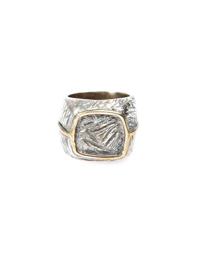 Tobias Wistisen Bronze Square Ring In Metallic