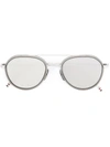 Thom Browne Round-frame Sunglasses In Grey