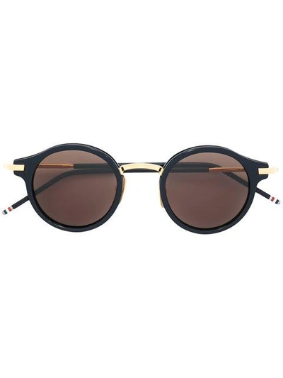 Thom Browne Round Frame Sunglasses In Black