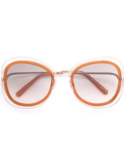 Chloé Eyewear Oversized Sunglasses - Brown