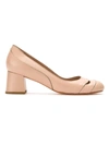 Sarah Chofakian Leather Pumps In Neutrals