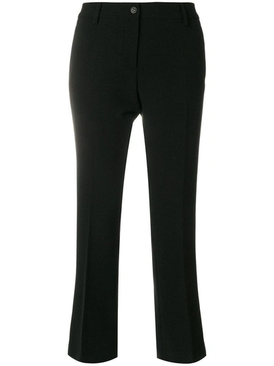 Alberto Biani Fit And Flare Trousers In 90 Black