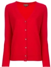 N•peal V-neck Cardigan In Red