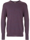 N•peal The Oxford Round Neck 1ply Jumper In Pink