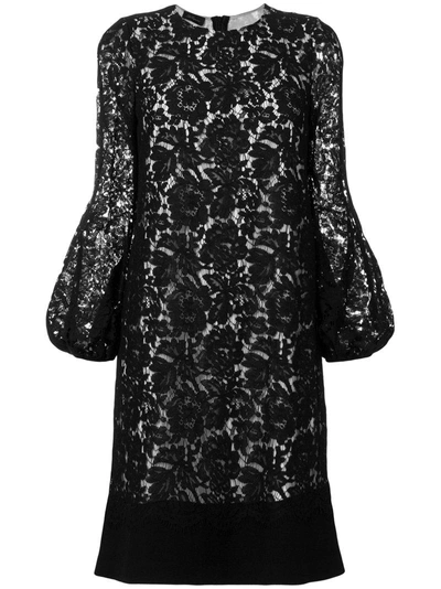 Les Copains Floral Lace Dress - Black