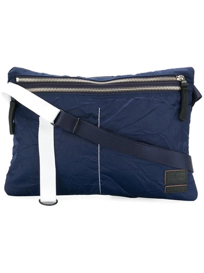 Porter Double Zip Shoulder Bag In Blue
