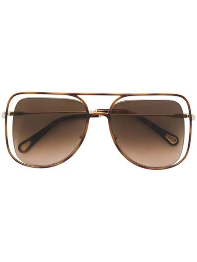Chloé Poppy Sunglasses In Brown