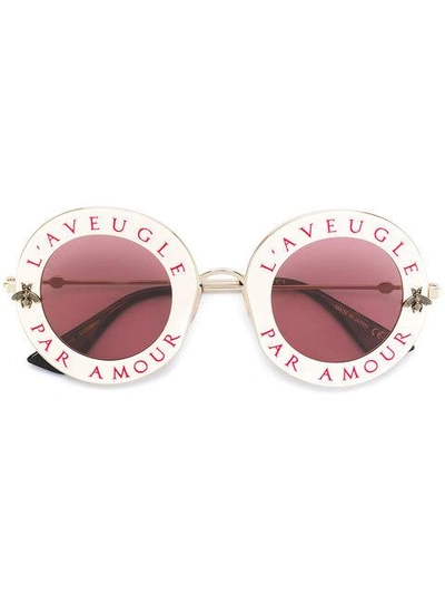 Gucci Eyewear Round Framed Sunglasses - Neutrals
