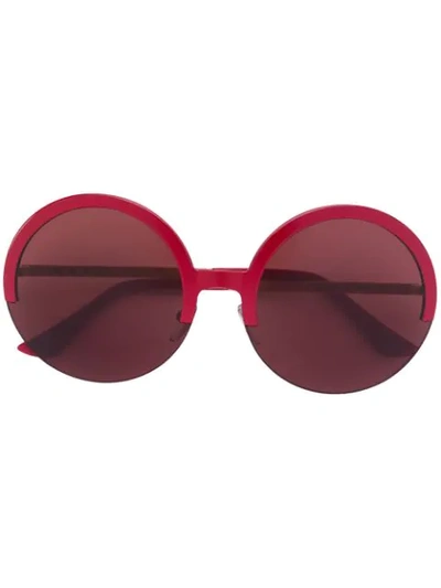 Marni Eyewear Round Half Frame Sunglasses