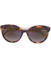 Fendi Eyewear Tortoiseshell Round Frame Sunglasses - Brown