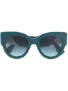 Fendi Oversized Cat Eye Sunglasses In 1edeq