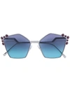 Fendi Can Eye Sunglasses In Metallic