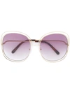 Chloé Carlina Sunglasses In Metallic