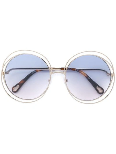 Chloé Carlina Sunglasses In Metallic