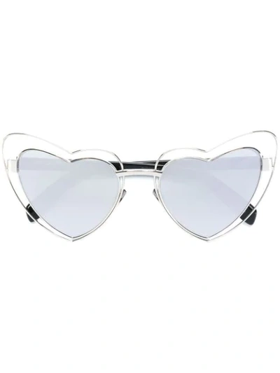 Saint Laurent New Wave 181 Loulou Sunglasses In Metallic