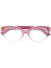 Dolce & Gabbana Oval Frame Glasses In Pink