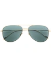Saint Laurent Classic 11 Aviator Sunglasses In Metallic