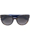 Gucci Round-frame Sunglasses With Web In Blue